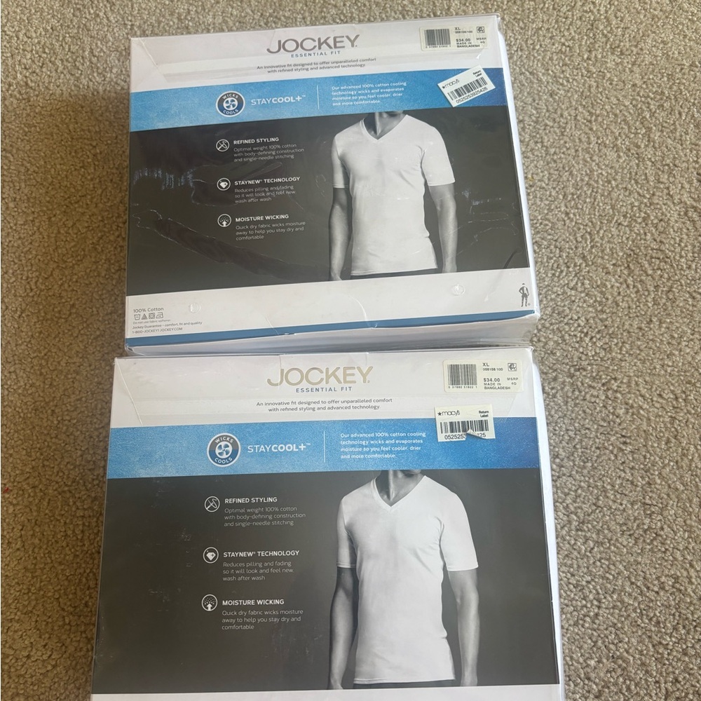 Jockey Essential Fit White T-Shirts